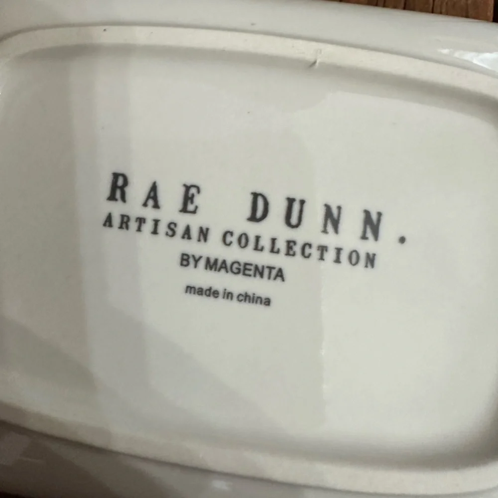 Rae Dunn Strength Trinket Tray in White